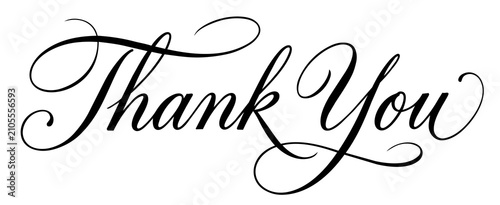 Artistic signature thank you lettering