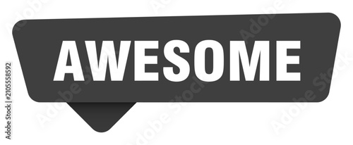 Fotografie awesome black sign isolated on transpatent background