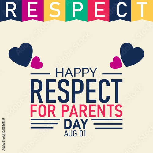 respect for parents day Vector illustration. Perfect for banners, posters,card,background,Header design, social media.