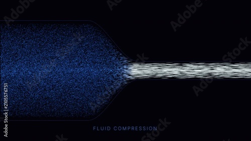 Bernoulli Pipe Constriction: Fluid speeding up and dropping in pressure as it passes through a narrow pipe