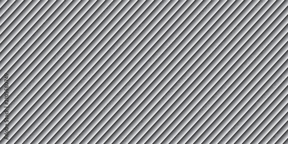 Naklejka premium Narrow black-white vertical lines. Symmetric geometric ornament. Striped seamless pattern, abstract wallpaper. Digital paper for textile print, page fill. Vector