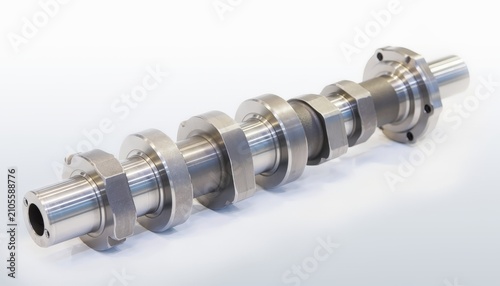camshaft metal component on white background