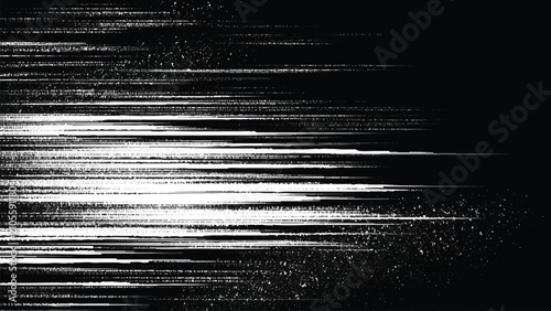 Tableau sur toile Abstract digital visual representation featuring horizontal lines and noise patt