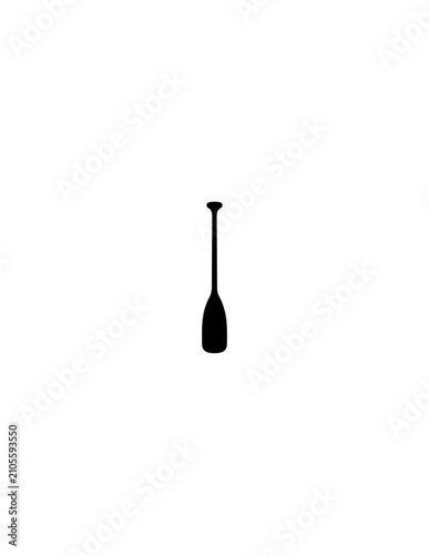 Minimalist Black Paddle Vector Icon