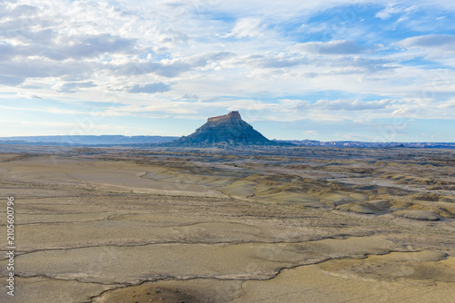 View of Factory Butte from a Distance - Located near Hanksville, Utah