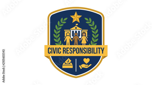 Constitution Commemoration Badge for Civic Responsibility and Social Community Duty