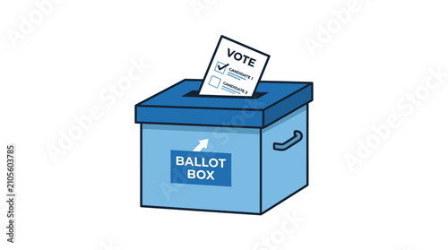 Official Government Voting Ballot Box for Democracy Constitution Commemoration