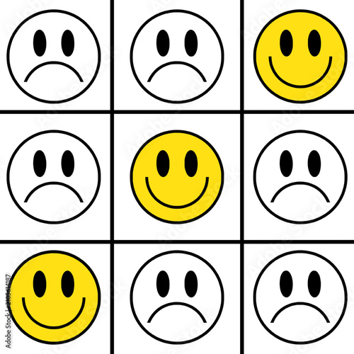 Photos Choosing Happiness Among Sadness, Mental Health Awareness and Emotional Resilien