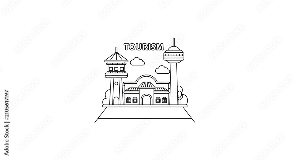 Obraz premium vector illustration of a castle