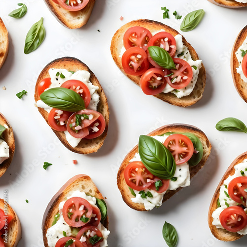 Multiple bruschetta appetiz...