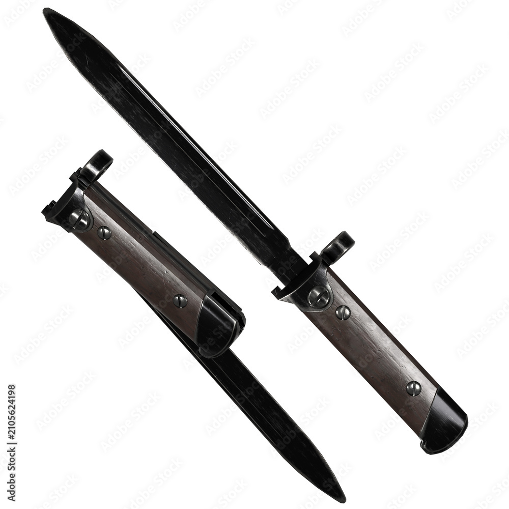 Obraz premium Historic Carcano Folding Bayonet Knife with Steel Blade