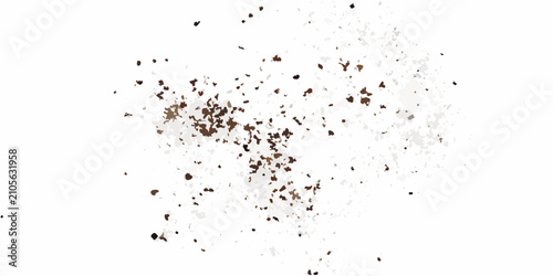 Photos Coffee grounds texture splatter on a white background a detailed and granular co