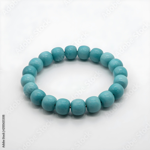 Turquoise beaded bracelet w...