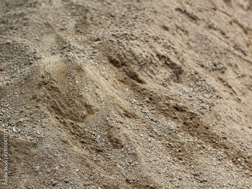 Fotografie Brown Sand and Gravel Pile Texture Background for Construction Industry