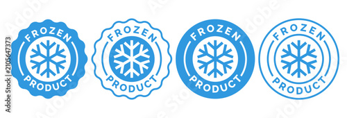 Fotografie Set Frozen product food package label