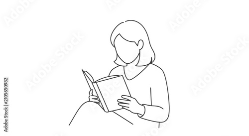 Woman reading a book in a relaxed pose.