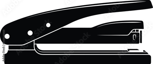 Foto Silhouette design of an office stapler for document paper binding vector