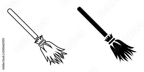 Photos Two Paintbrushes In Focus On White Studio Background.