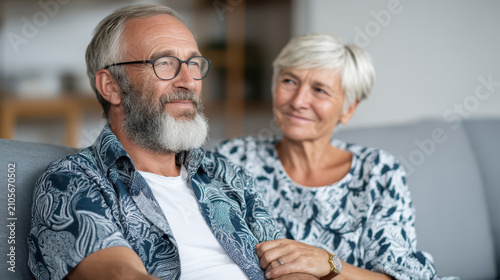 Calm Senior Man Sitting with Caring Female Nurse
