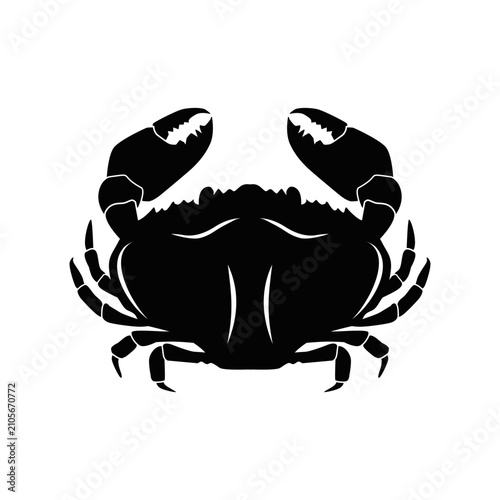 Crab icon. Crab Silhouette vector isolated on white background.