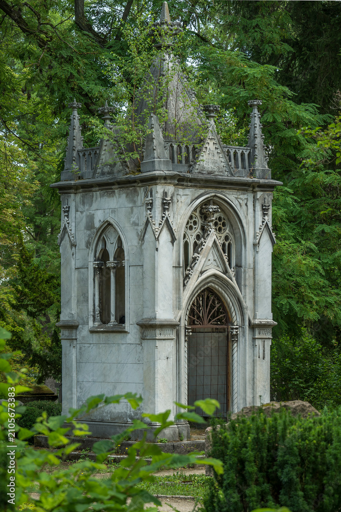 Obraz premium Friedhof, Grabstein, Statue 