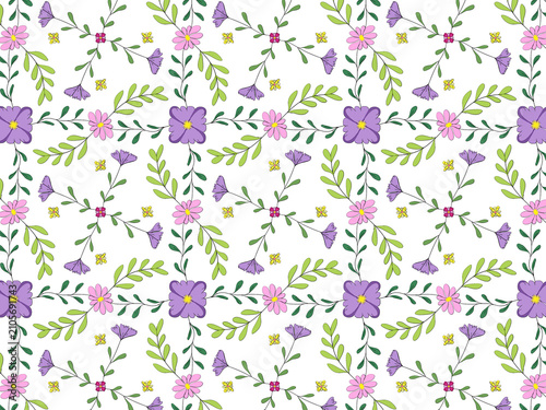 Minimal floral seamless pattern elements designed for background, wallpaper, decorating, fabric, wrapping, clothing, textiles, tiles, carpet, embroidery designs.