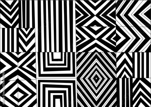 horizontal straight line black and white pattern design background illustration vector
