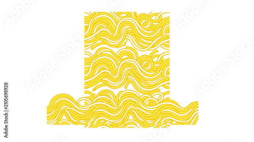Foto Abstract wavy yellow strands pattern