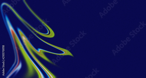 Bild auf Leinwand Abstract neon liquid wave background with glowing blue and lime light ribbons, futuristic dark gradient, fluid energy flow for technology branding and digital illustration