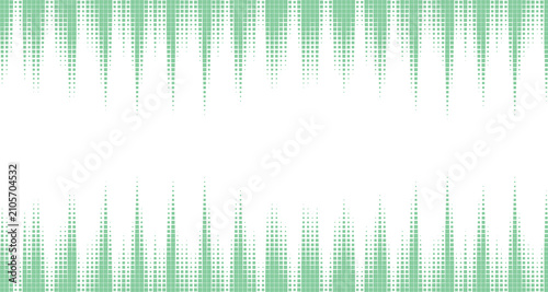 Slika na platnu Halftone wave pattern with varying density composed of square dots on transparen
