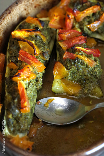 plat aux courgettes et tomates