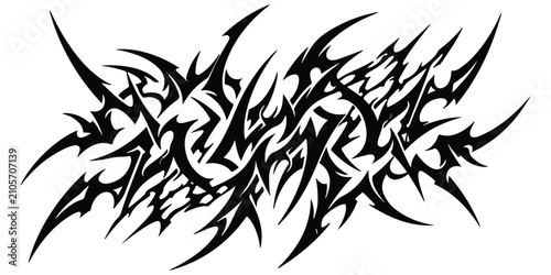 Photos Dark aggressive stylized bat wings vector illustration