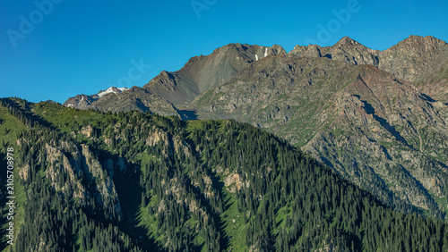 mountain landscape with blue sky
