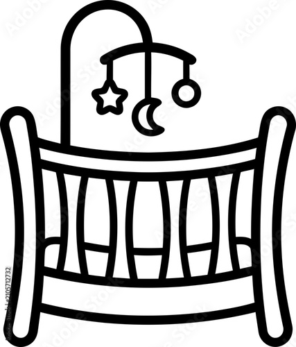 Fotografía Crib Mobile Icon - Baby Bedding, Nursery Decor, Childhood Dreams