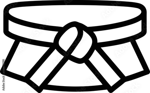 Fotografía Martial arts belt icon, karate belt, judo belt, taekwondo, obi, martial arts