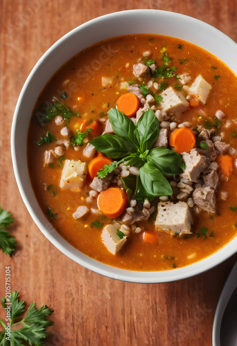 Bowl of vegetable and meat ...