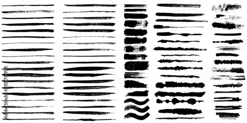 Bild auf Leinwand Beautiful Brushes vector collection