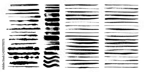 Tableau sur toile Beautiful Brushes vector collection