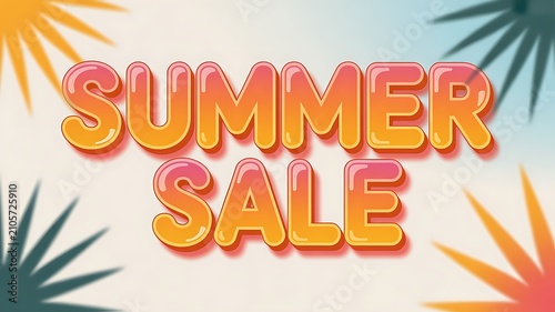 Summer sale editable text effect suitable to celebrate the summer event.