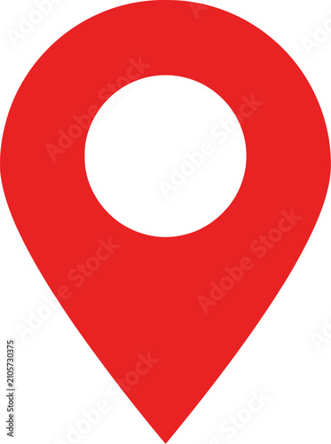 Red map location pin icon