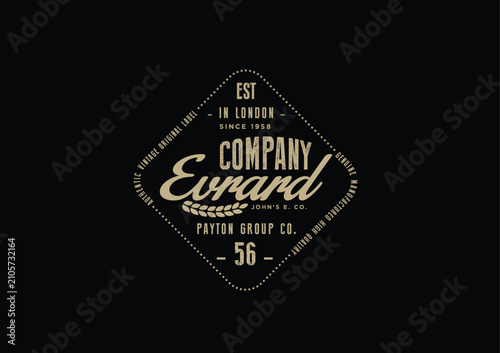 Retro Brewery Distressed Badge Logo