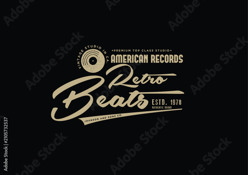 Retro Company Logo with Crown Badge