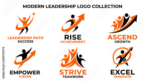 A Collection of Modern Corporate Leadership and Professional Success Logos Set