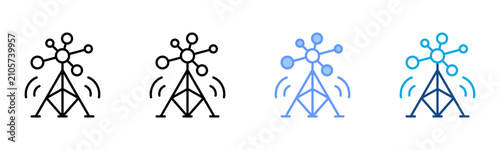 Network Icon Multiple Style Vector Illustration