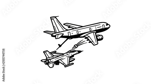 Airplanes flying in formation.