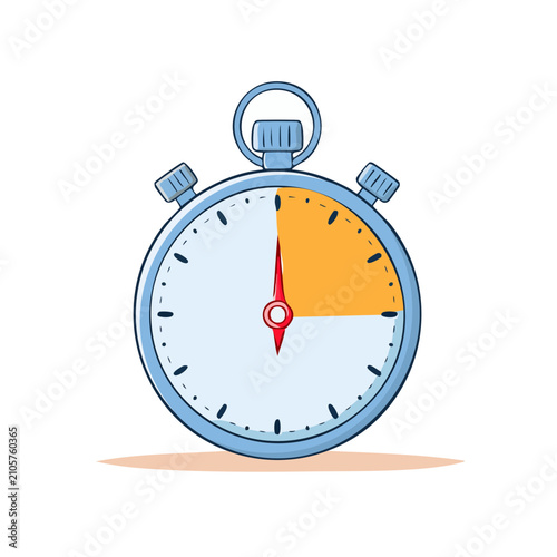 Classic stopwatch with highlighted time segment indicating a limited duration or countdown concept