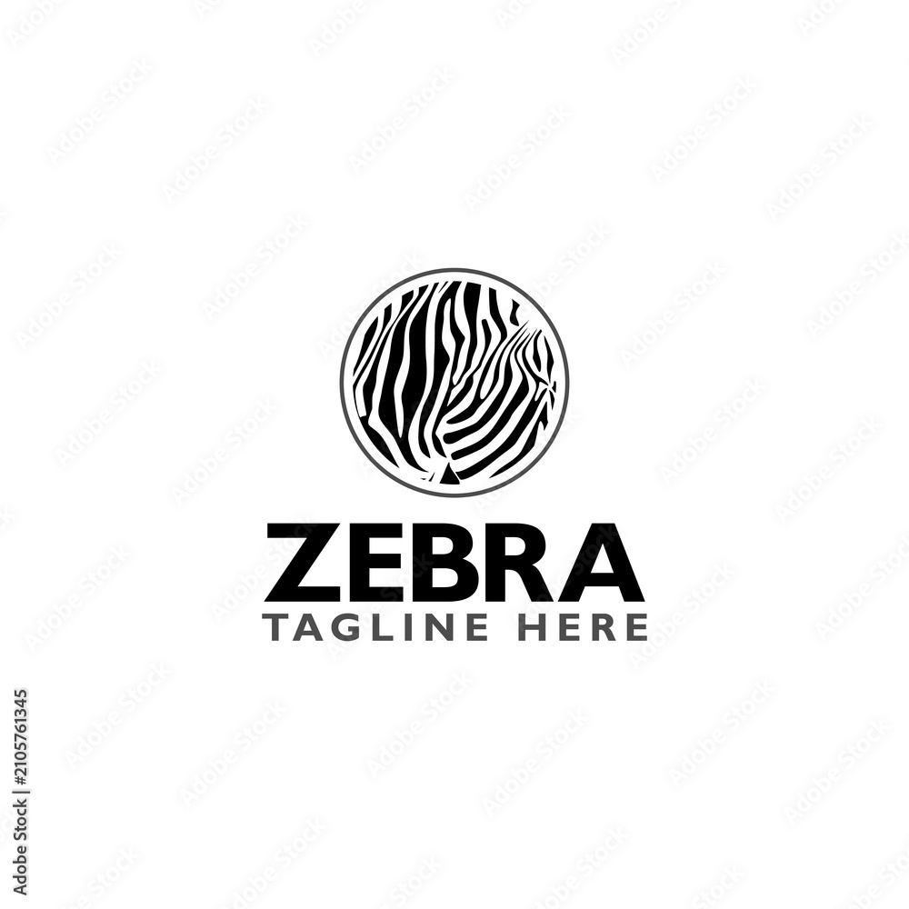 Obraz premium Zebra logo icon isolated on white background