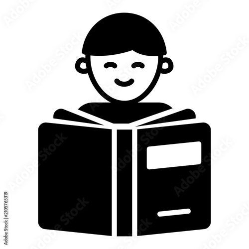 Kids learning icon symbolizing children education, early learning, and study activities.