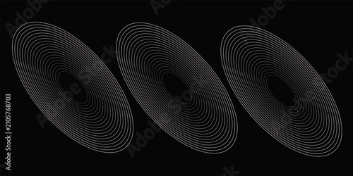 Fotografía Create a bold look with a centric circle background featuring vector graphics of sound waves