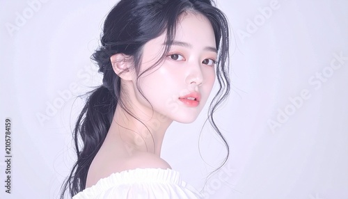 Skincare Model Luminous Complexion Beauty Advertisement Concept